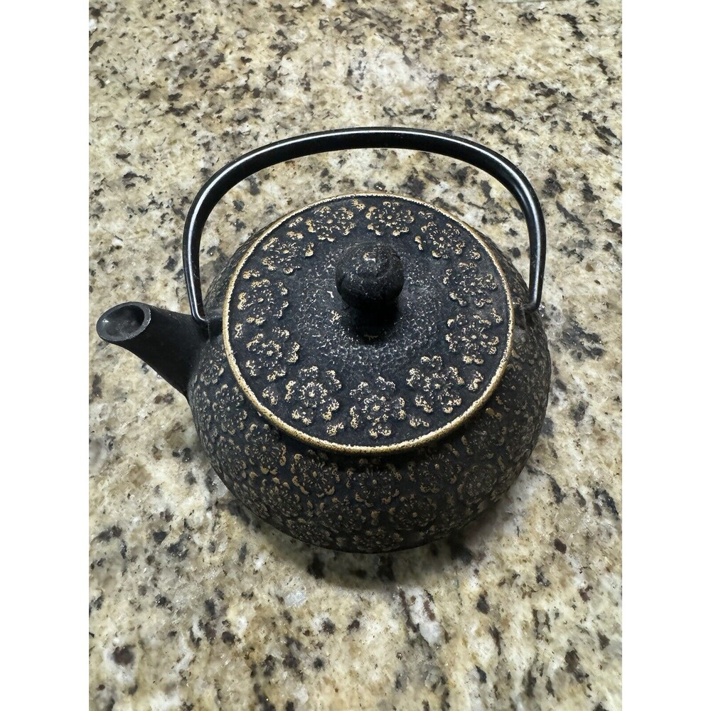 The Finest Japanese Cast Iron Teapot Cherry Blossoms 3 Piece Set Made In Japan